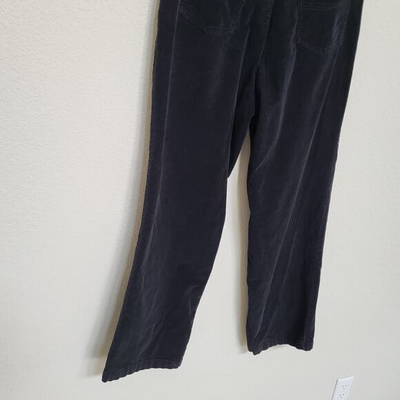 Croft & Barrow Black Corduroy Straight Leg Pants Womens 14 Average Stretch 34x29 - Picture 10 of 10